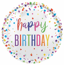 Unique Birthday Bright Confetti 18" Foil Balloon