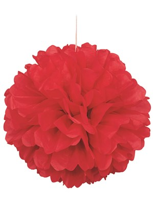 Red Pom Pom Hanging Decoration