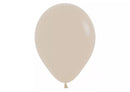 Sempertex Fashion White Sand 12-inch latex balloons in a 12-pack, perfect for decorating and celebrations.