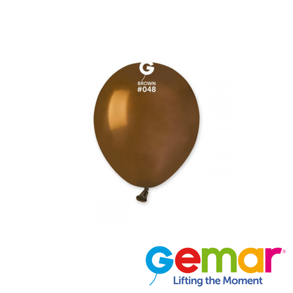 Gemar Standard Brown 5" Latex Balloons 50pk