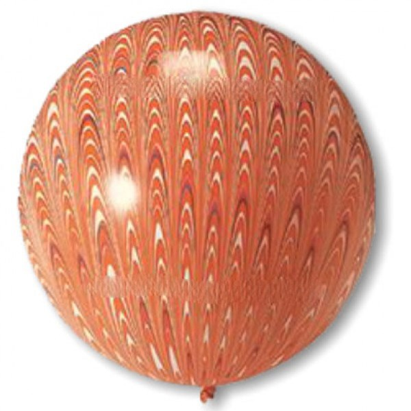 Orange Peacock 18" Latex Balloon 5pk
