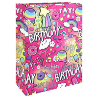 Eurowrap 6 Pack Gift Bag Girly Text Extra Large