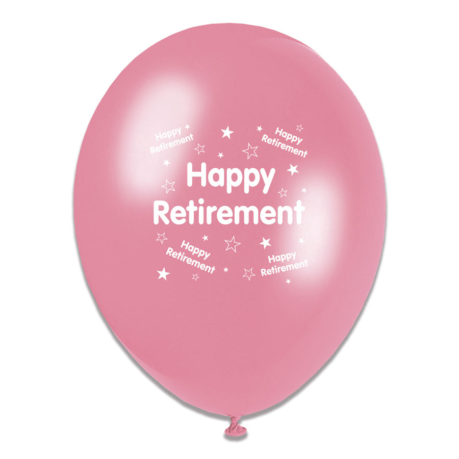 6 x 8pk Latex Balloons Retirement
