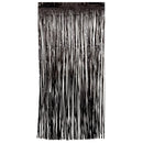 Unique Fringe Door Curtain Black 1x2M