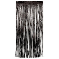Unique Fringe Door Curtain Black 1x2M