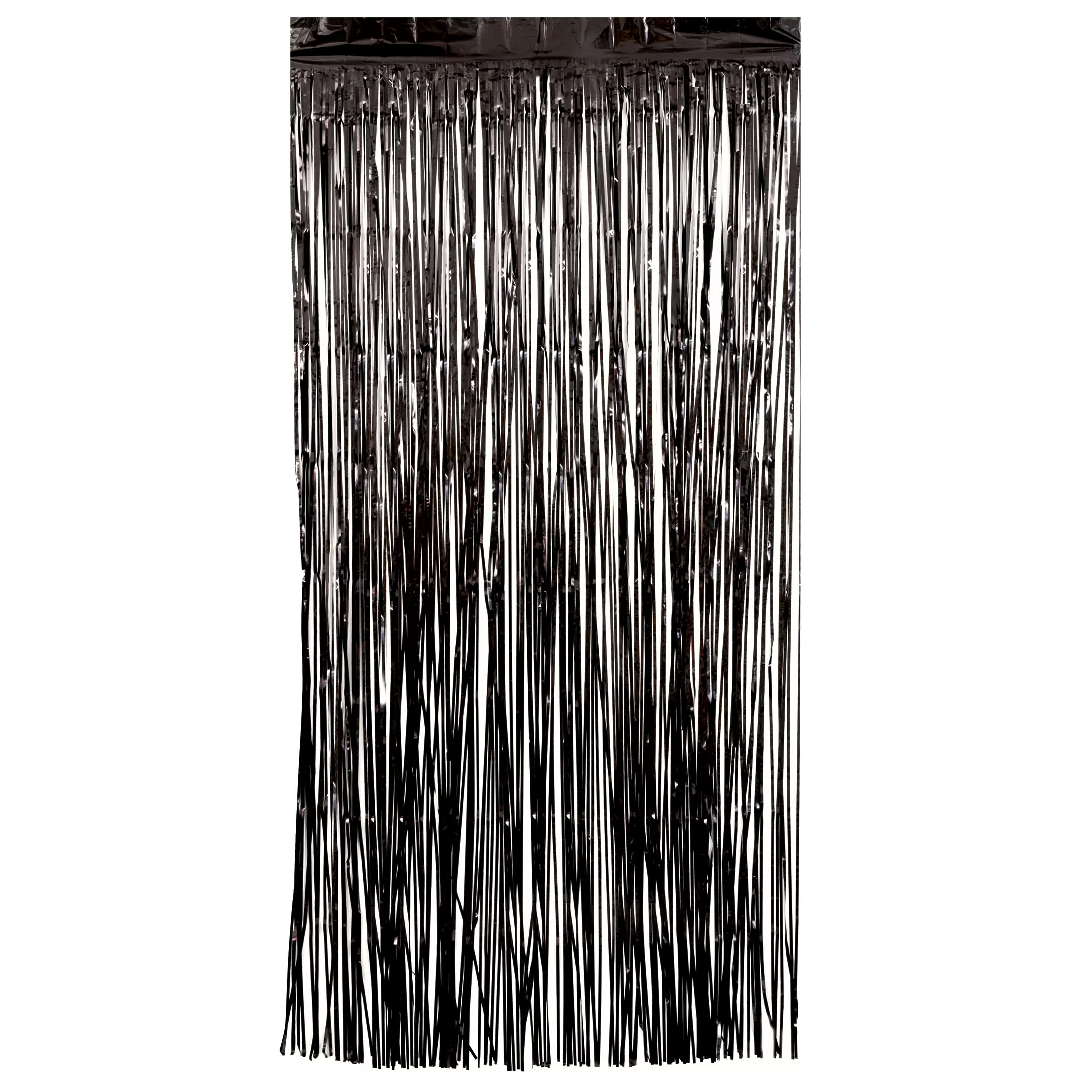 Unique Fringe Door Curtain Black 1x2M