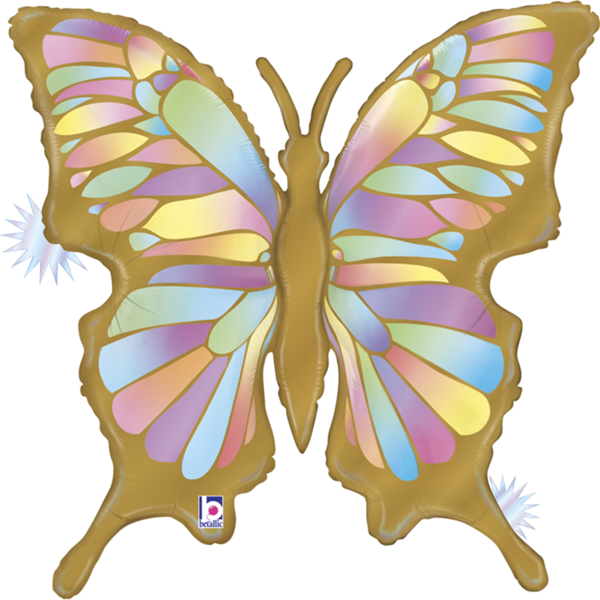 Opal Butterfly 33" Large Foil Balloon