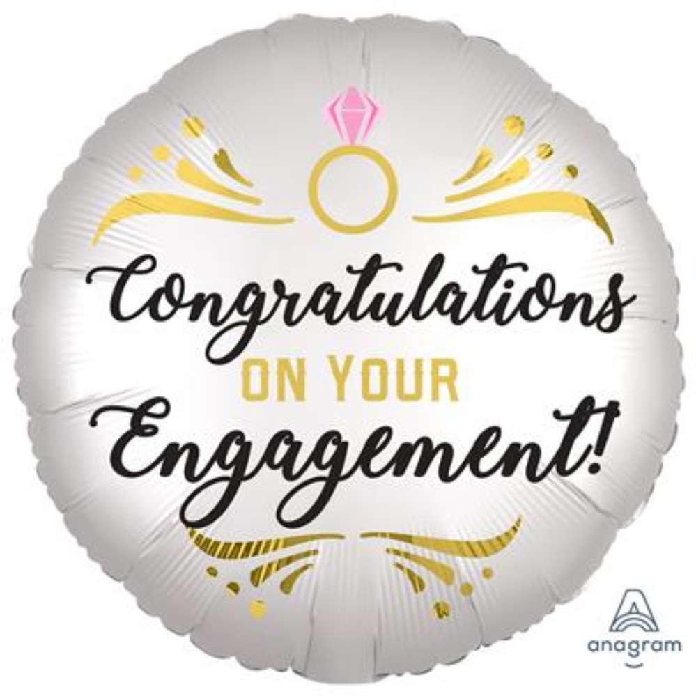 Anagram Foil Balloon 18" Round Engagement