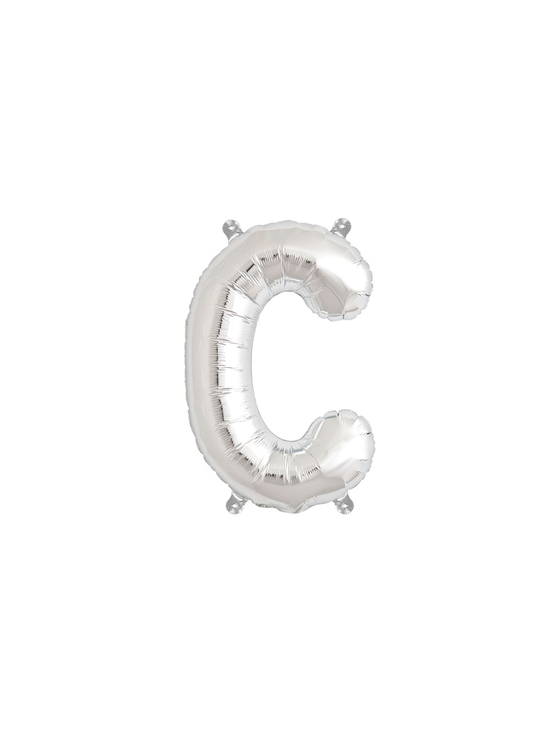 Northstar Foil Balloon Silver 16" Letter C