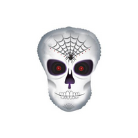 Halloween Spider Skull 12" Mini Shape Foil Balloon