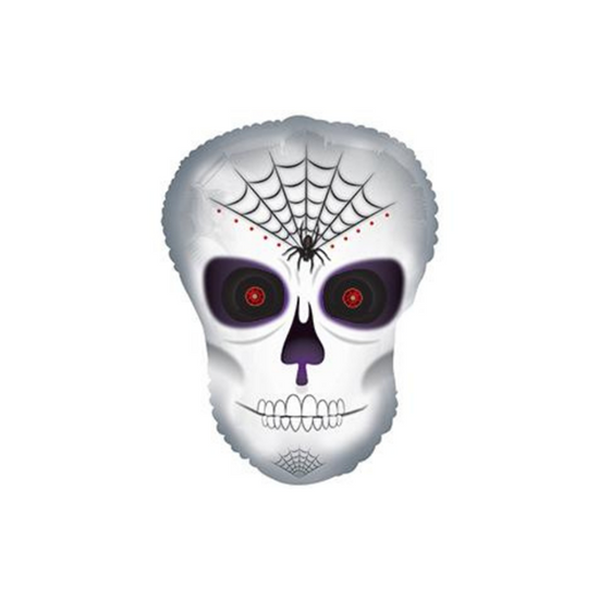 Halloween Spider Skull 12" Mini Shape Foil Balloon