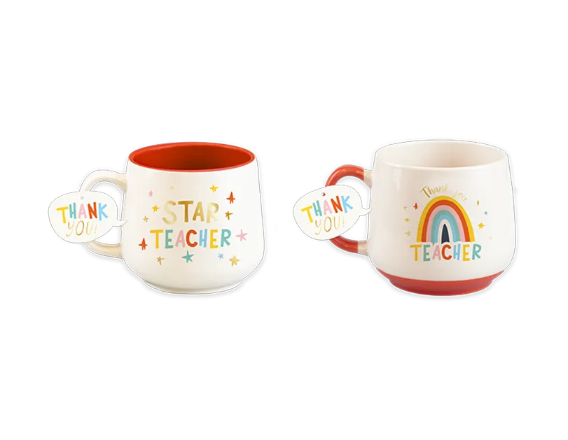 Gem Imports 2 Pack Mugs Teacher 450ml