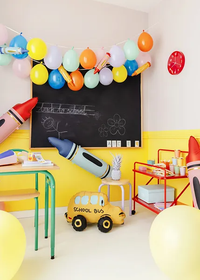 PartyDeco Foil Balloon School Bus 26" (Air Fill)