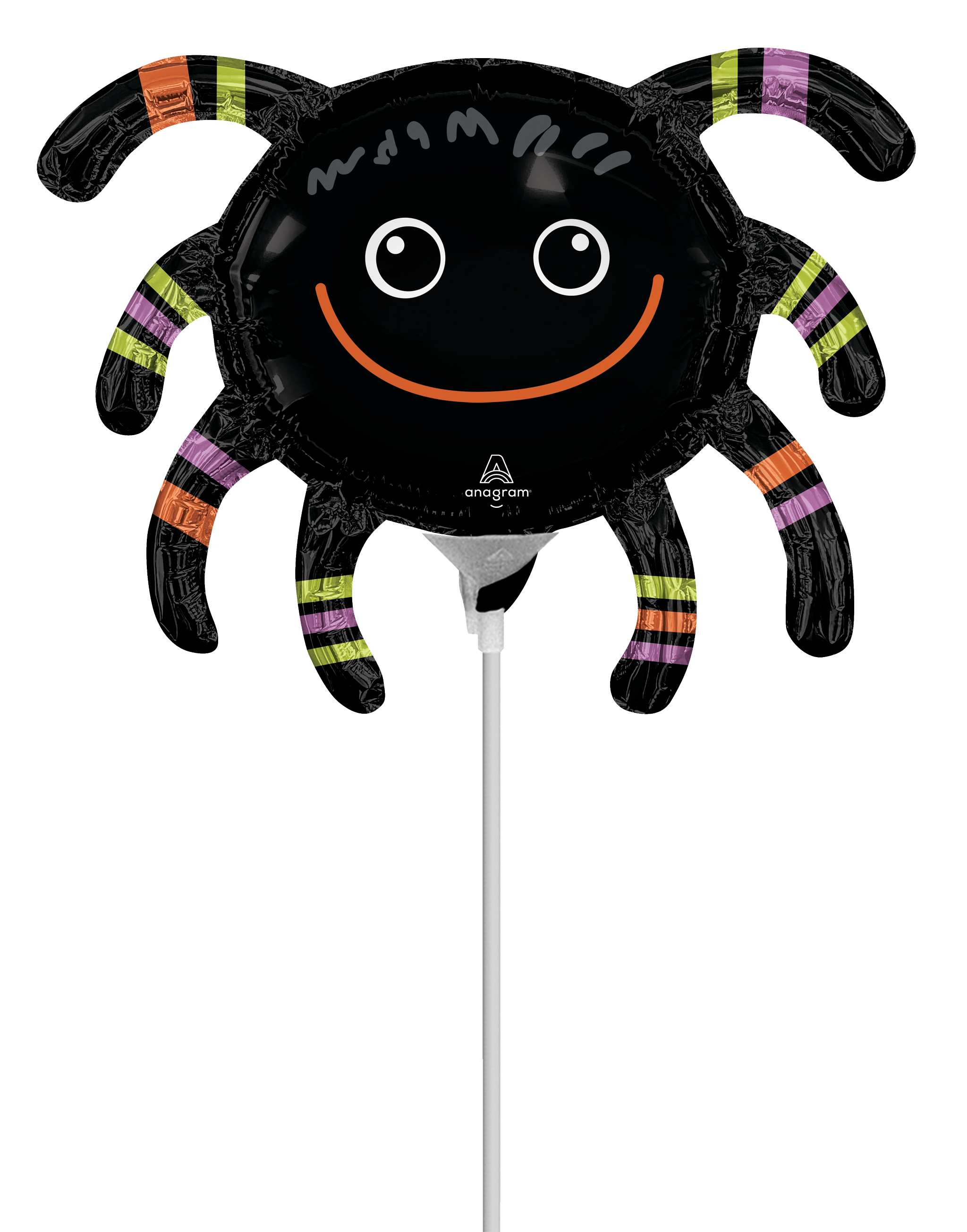 Anagram Smiley Spider 14" Air Fill Foil Balloon