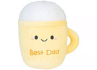 Soft plush Beer Best Dad toy by PMS International, 19cm, featuring a playful beer-themed design for Father's Day or gifts.