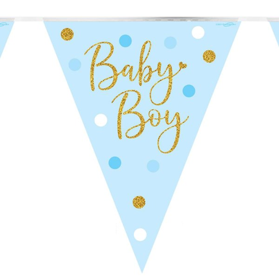 Oaktree Bunting Sparkling Baby Boy Dots 9ft