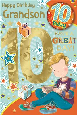 Xpress Yourself C75 Birthday Age 10 Grandson 6pk