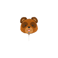 Bear Animal Head 14" Mini Shape Foil Balloon