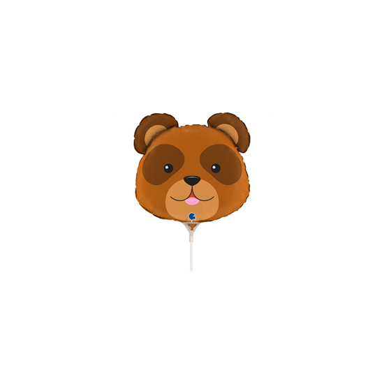 Bear Animal Head 14" Mini Shape Foil Balloon