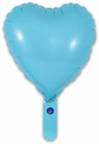 Oaktree 5 Pack Foil Balloon Matte Blue Heart 9