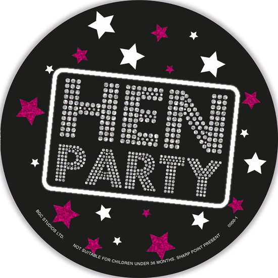6pk Big Badges Hen Party