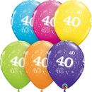 Qualatex Age 40 Tropical Asst 11" Latex 25pk