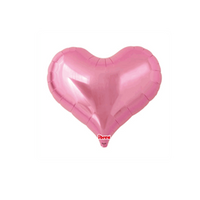 Ibrex Metallic Pink 14" Heart Foil Balloon 5pk