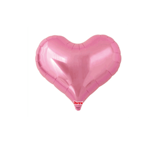 Ibrex Metallic Pink 14" Heart Foil Balloon 5pk