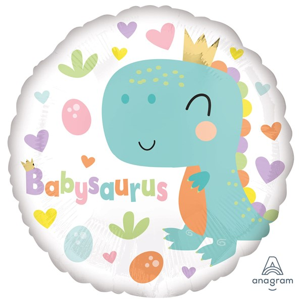 Anagram Babysaurus 18" Round Foil Balloon