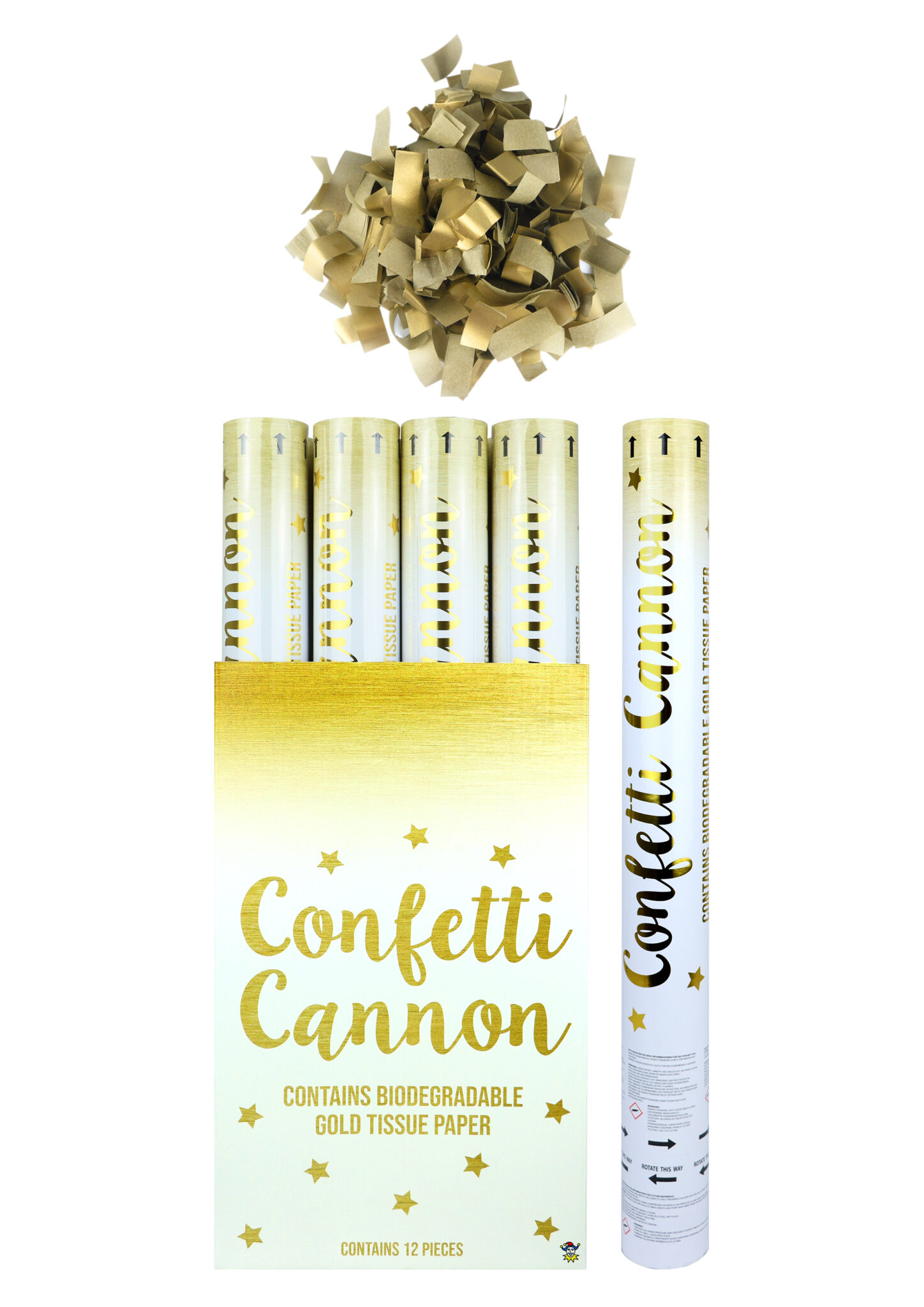 Gold Paper Confetti Shooter 50cm