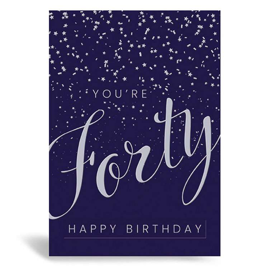Prelude Pzazzle C50 Birthday Age 40 6pk
