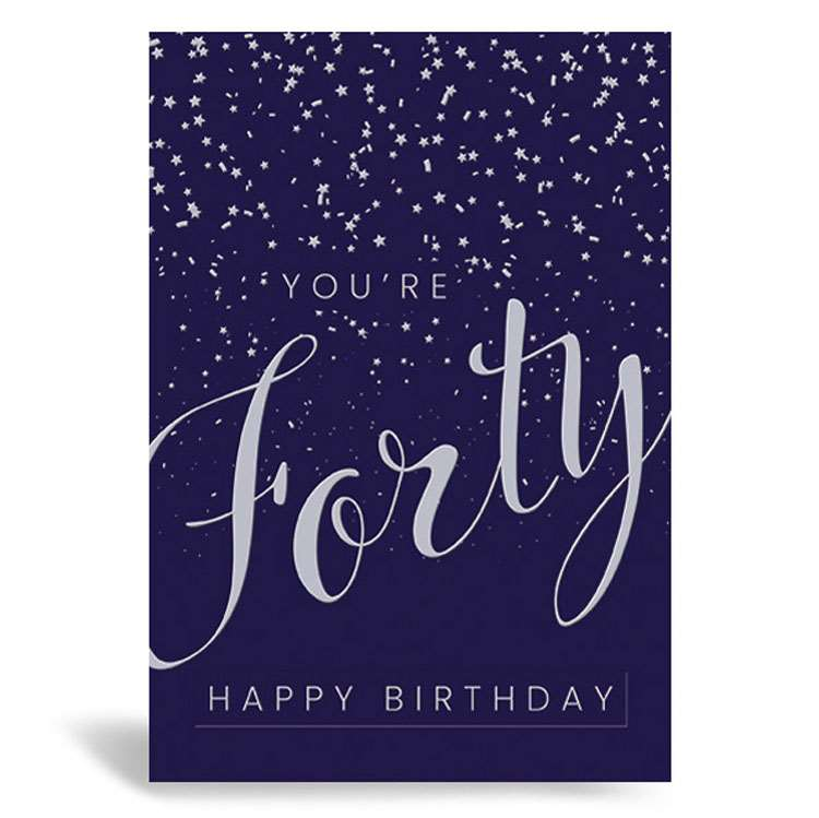 Prelude Pzazzle C50 Birthday Age 40 6pk