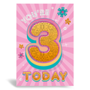 Prelude Pzazzle C50 Birthday Age 3 6pk