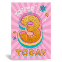 Prelude Pzazzle C50 Birthday Age 3 6pk
