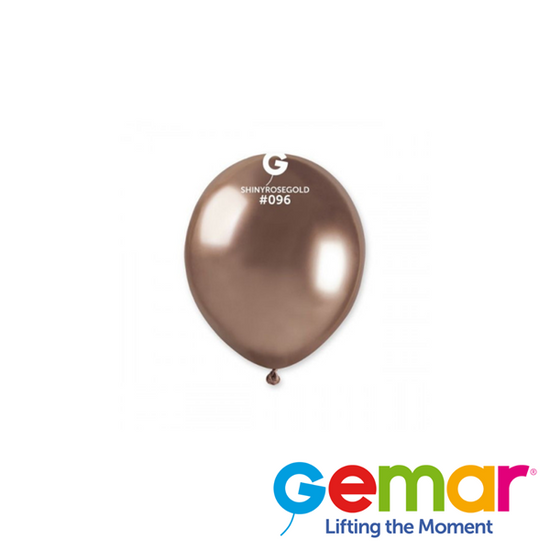 Gemar Shiny Rose Gold 5" Latex Balloon 50pk
