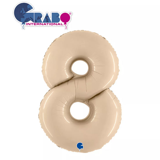 Grabo Foil Balloon Satin Cream 40" Number 8