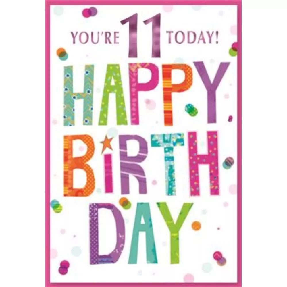 Simon Elvin C50 Birthday Age 11 6pk