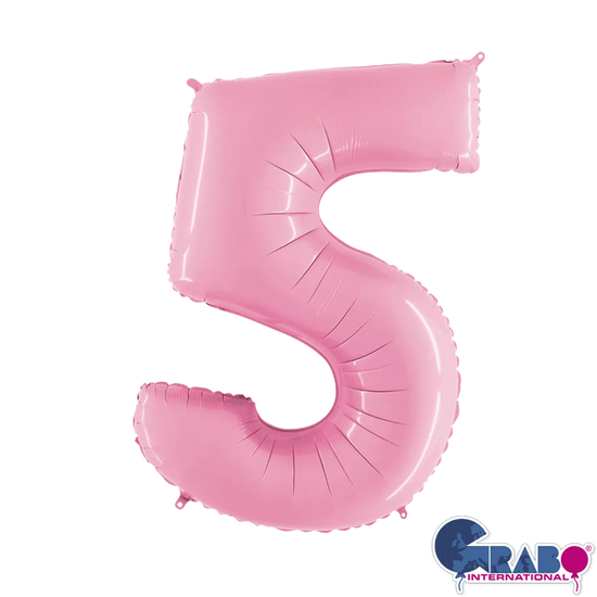 Grabo Foil Balloon Pastel Pink 26" Number 5