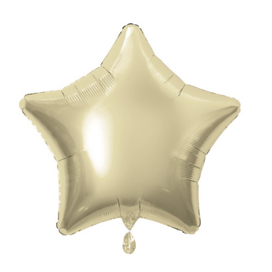 Unique Foil Balloon White Gold Star 20