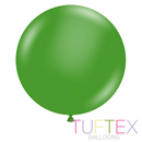 Tuftex Standard Green 36-inch latex balloons for decoration, shown in a pack of 10, perfect for festive events and celebrations.