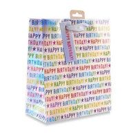 6pk Giftbag Metallic Birthday Medium