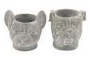 Sifcon gardenware planter featuring a dog head design, approximately 19cm tall, with slight design variations.