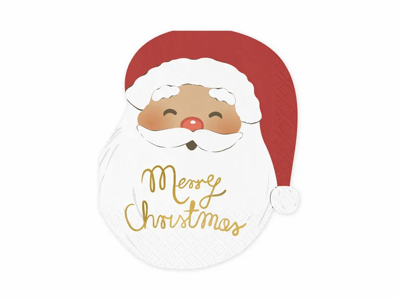 PartyDeco 12 Pack Napkins Santa Claus 26.8x32cm
