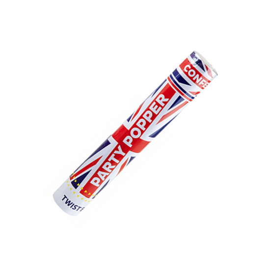 Union Jack Confetti Party Cannon 30cm