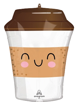 Anagram Sippy Friends Coffee 21" Foil Balloon