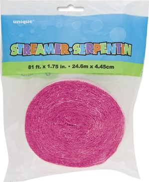Unique Party 81ft Pink Crepe Streamer