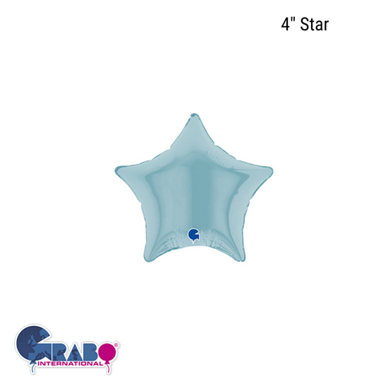 Grabo Foil Balloon Pastel Blue Star 4"