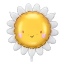 Smiley Face Daisy 35" Large Foil Balloon