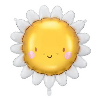 Smiley Face Daisy 35" Large Foil Balloon