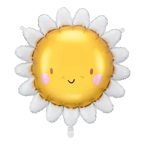 Smiley Face Daisy 35" Large Foil Balloon